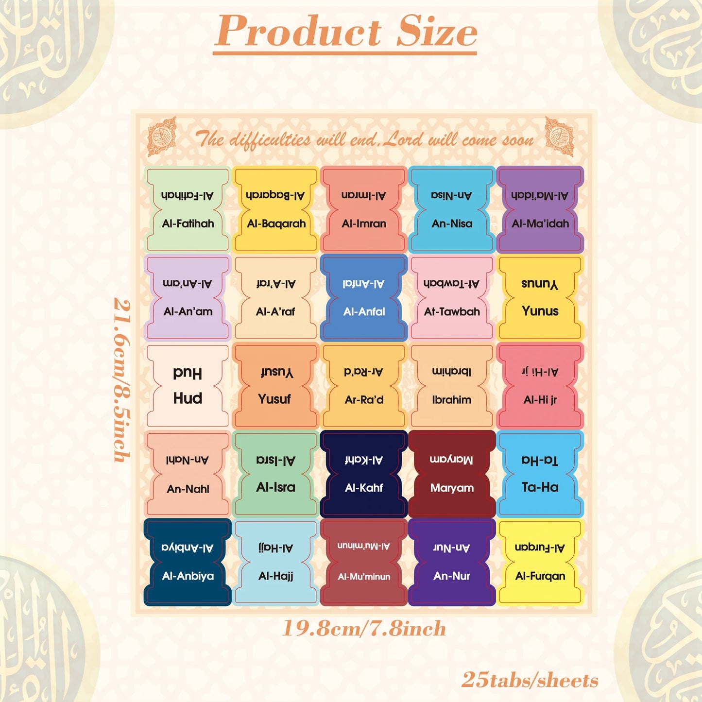 MUSHAF TABS — Quran Surah Index Tabs