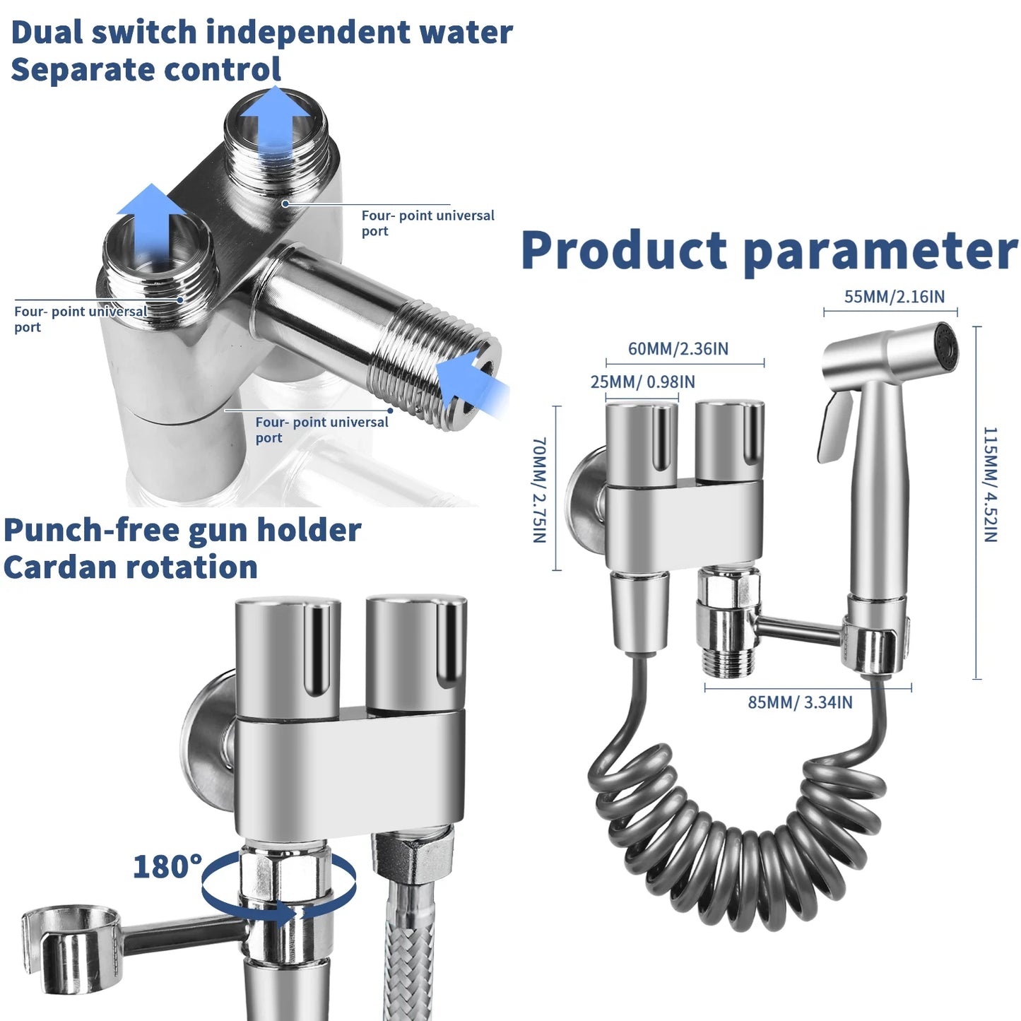 WALL WUDU & ISTINJA BIDET SPRAYER