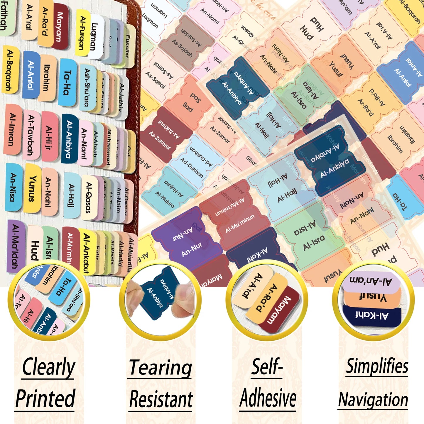 MUSHAF TABS — Quran Surah Index Tabs